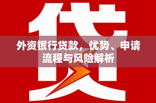 马尔康外资银行贷款，优势、申请流程与风险解析