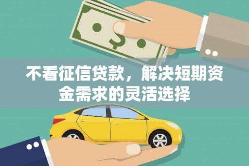 马尔康不看征信贷款，解决短期资金需求的灵活选择