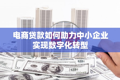 马尔康电商贷款如何助力中小企业实现数字化转型
