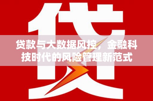 马尔康贷款与大数据风控，金融科技时代的风险管理新范式