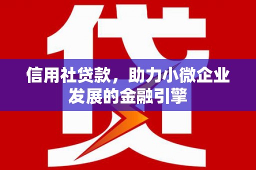 马尔康信用社贷款，助力小微企业发展的金融引擎