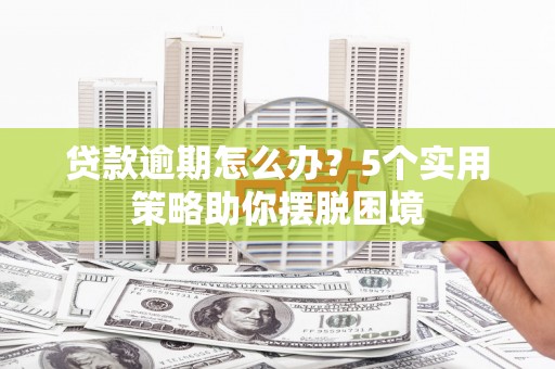 马尔康贷款逾期怎么办？5个实用策略助你摆脱困境