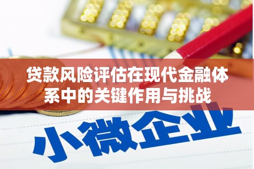 马尔康贷款风险评估在现代金融体系中的关键作用与挑战