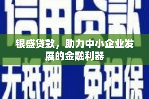 马尔康银盛贷款，助力中小企业发展的金融利器