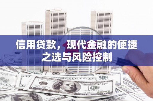 马尔康信用贷款，现代金融的便捷之选与风险控制