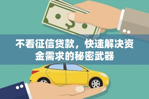 马尔康不看征信贷款，快速解决资金需求的秘密武器