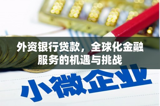 马尔康外资银行贷款，全球化金融服务的机遇与挑战
