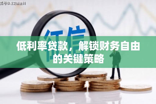 马尔康低利率贷款，解锁财务自由的关键策略