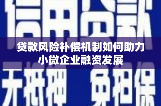 马尔康贷款风险补偿机制如何助力小微企业融资发展