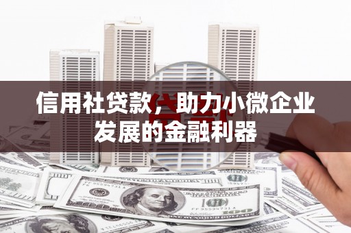 马尔康信用社贷款，助力小微企业发展的金融利器