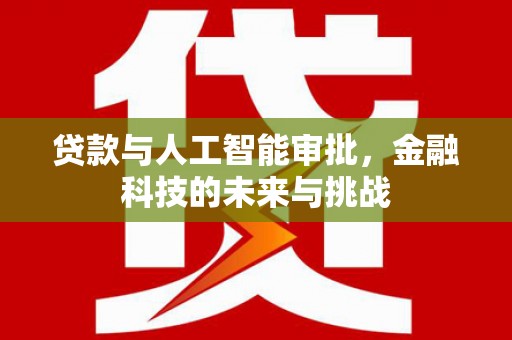 马尔康贷款与人工智能审批，金融科技的未来与挑战
