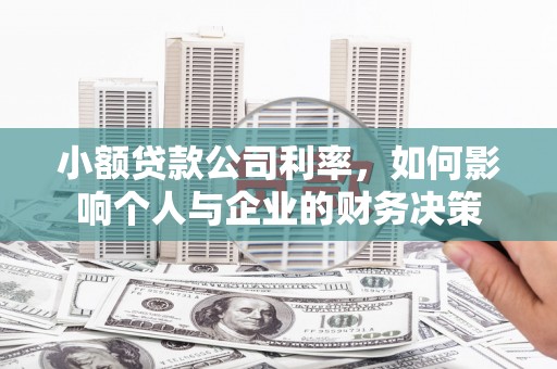 马尔康小额贷款公司利率，如何影响个人与企业的财务决策