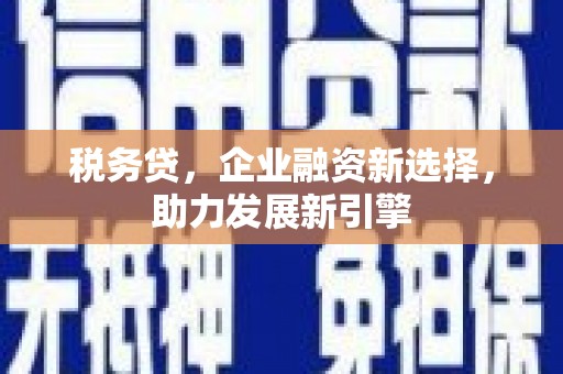 马尔康税务贷，企业融资新选择，助力发展新引擎