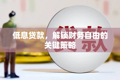 马尔康低息贷款，解锁财务自由的关键策略