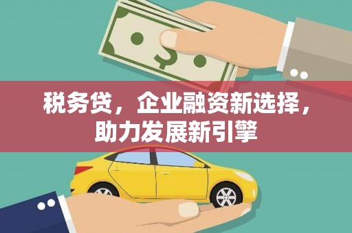 马尔康税务贷，企业融资新选择，助力发展新引擎