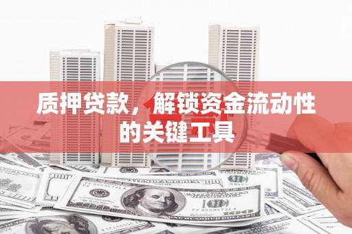 马尔康质押贷款，解锁资金流动性的关键工具