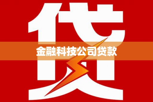 马尔康金融科技公司贷款