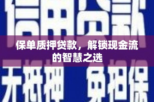 马尔康保单质押贷款，解锁现金流的智慧之选
